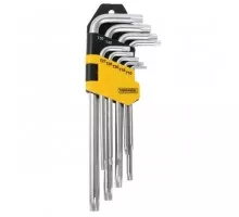 Набір Г-подібних ключів TORX T10-T50 9шт Extra Long CR-V TopMaster (390124)