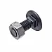 M12*30 Болт + гайка DIN603-10.9 ( велика шляпка ) (100), 3011806 - 1