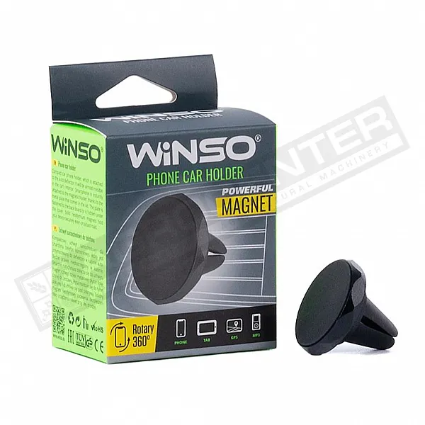 Держатель телефона автомобильный, магнитный на дефлектор WINSO - 1
