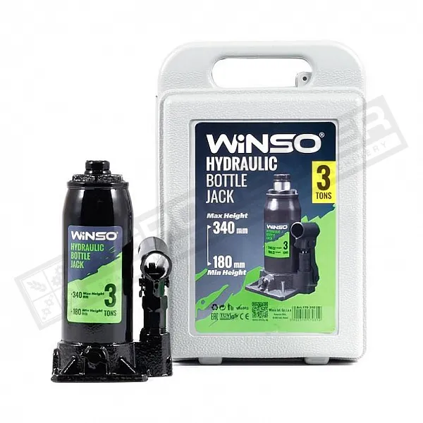 Hydraulic bottle jack 3t, height 180-340mm WINSO - 1