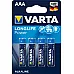 Батарейка лужна-синя HE 4 AAA мініпальчик HIGHT ENERGY/Longlife Powe блістер 4шт VARTA - 2