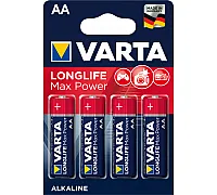 Battery лужна-червона MT/LL MP 4 AA пальчик MAX/Longlife MAX Power blister 4 pcs VARTA