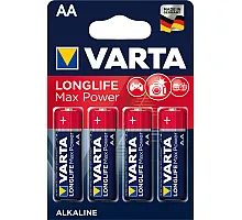 Battery лужна-червона MT/LL MP 4 AA пальчик MAX/Longlife MAX Power blister 4 pcs VARTA