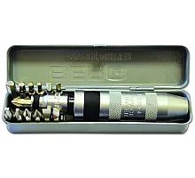 Impact screwdriver + 13 bits, metal case, Cr-V, Berg (47-411)