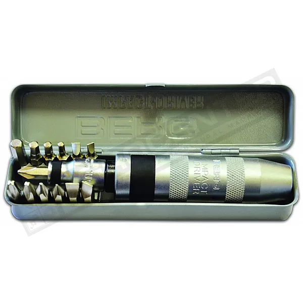 Impact screwdriver + 13 bits, metal case, Cr-V, Berg (47-411) - 1