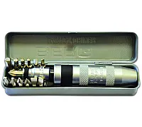 Викрутка ударна + 13 насадок, металевий футляр, Cr-V, Berg (47-411)