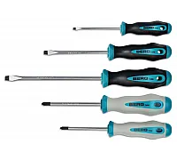 Set of screwdrivers, Cr-V, 5pcs (SL3*80, 5,5*100, 6,5*150, PH1*80, 2*100), "Turn" Berg (47-523)