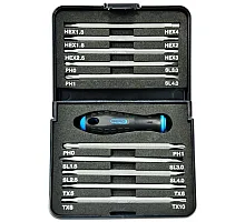 Set of screwdrivers for precision works S2, 20 types of attachments BERG (47-547)