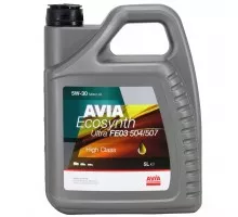 Engine oil AVIA ECOSYNTH Ultra FE 03 504/507 5l, 5W-30