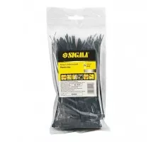 Nylon clamps 2.5*100mm (100 pcs) black Sigma