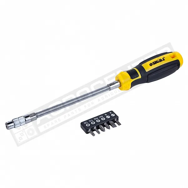 Отвертка с гибким валом + биты 6шт CrV Mega (4009721) - 1