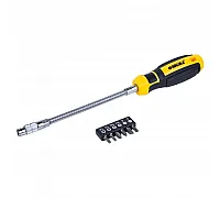 Flexible shaft screwdriver + bits 6pcs CrV Mega (4009721)