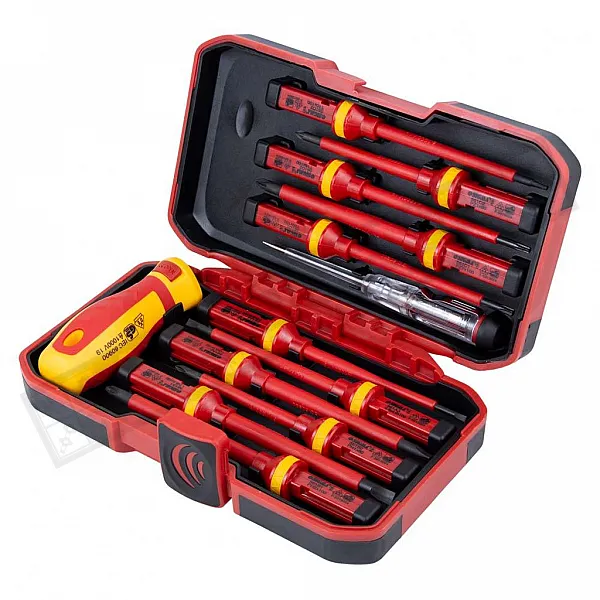 Set of dielectric screwdrivers 11 pcs + screwdriver-indicator 250V CrV Sigma (4008411) - 1