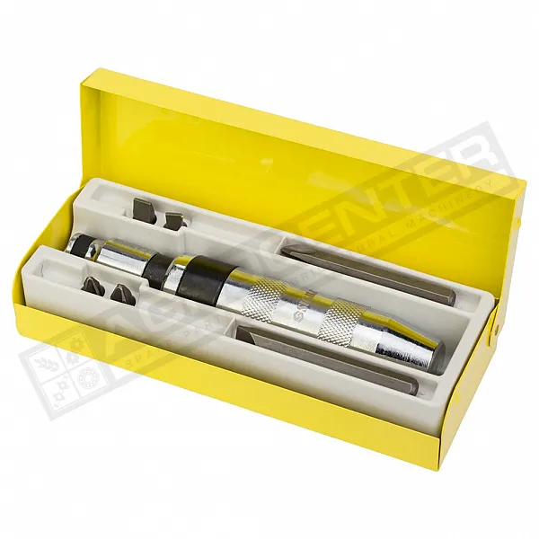 Impact screwdriver with bits 8 pieces CrV metal case (4004021) - 1
