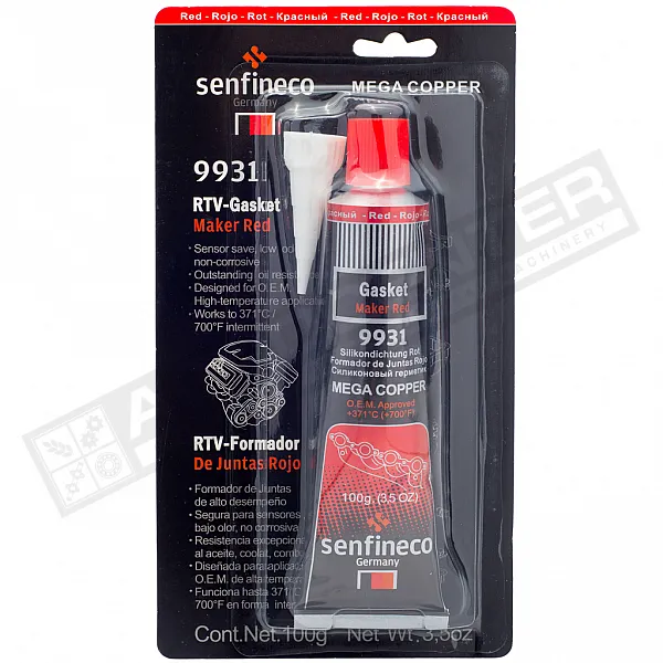 Герметик силіконовий SENFINECO 9931 RTV, червоний 100g - 1
