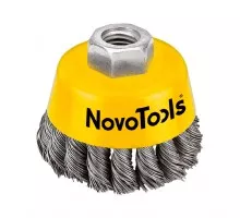 Щітка дротяна "Чашка" Novo Tools, завита 75мм (10-537)