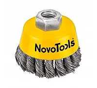 Щітка дротяна "Чашка" Novo Tools, завита 75мм (10-537)