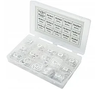 Set of aluminum sealing washers DIN 7603 BOX 16 ( 227053 ) 295pcs GUFERO