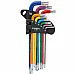 Набор Г-образных ключей TORX T10-T50 ( 9шт ) цветных Cr-V Mundial Италия (0367.090) - 1
