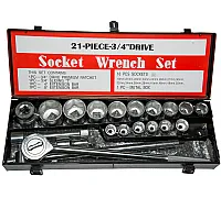Набор головок с трещоткой 3/4" 19-50мм (21шт) CR-V Gadget (330523)