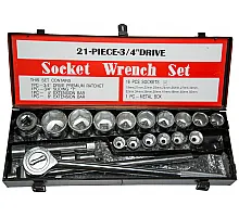 Socket set with a ratchet 3/4" 19-50mm (21pcs) CR-V Gadget (330523)