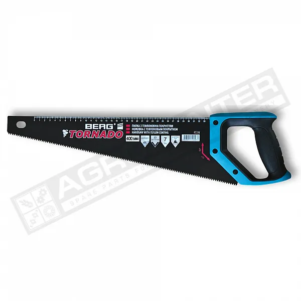 Пилка з тефлоновим покриттям "Tornado", 400мм 7/1" 2D BERG (41-116) - 1