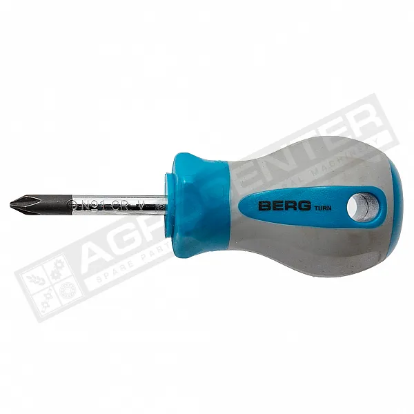 Викрутка "Turn", "+", Cr-V, PH№1, 38мм, Berg (46-154) - 1