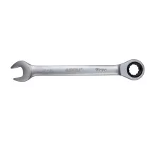 Open-end wrench with ratchet 15mm Cr-V satine (6022151)
