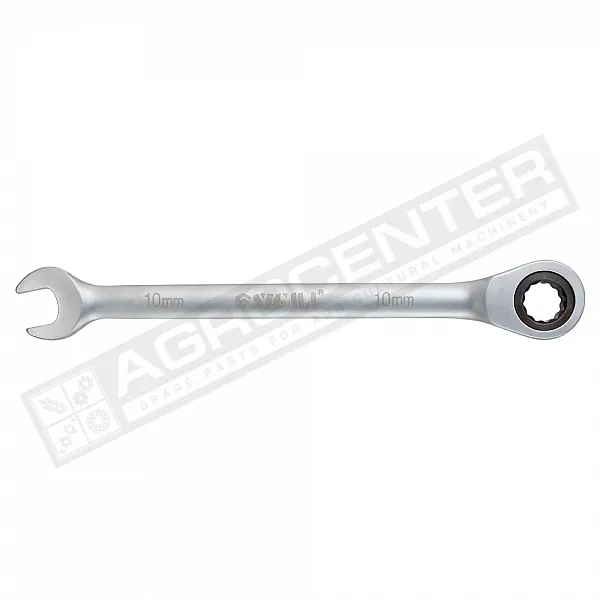 Open-end wrench with ratchet 10mm CrV satine (6022101) - 1