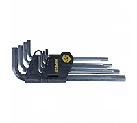 Set of L-shaped hex keys 1.5-10mm 9pcs CrV (4022021)