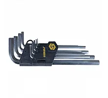 Set of L-shaped hex keys 1.5-10mm 9pcs CrV (4022021)