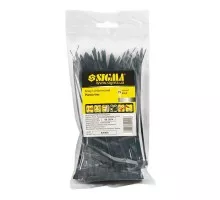 Nylon clamps 2.5*150mm (100 pcs) black Sigma