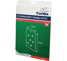 Двохстороння клейка стрічка для мух Farma 170*240мм, уп -10шт