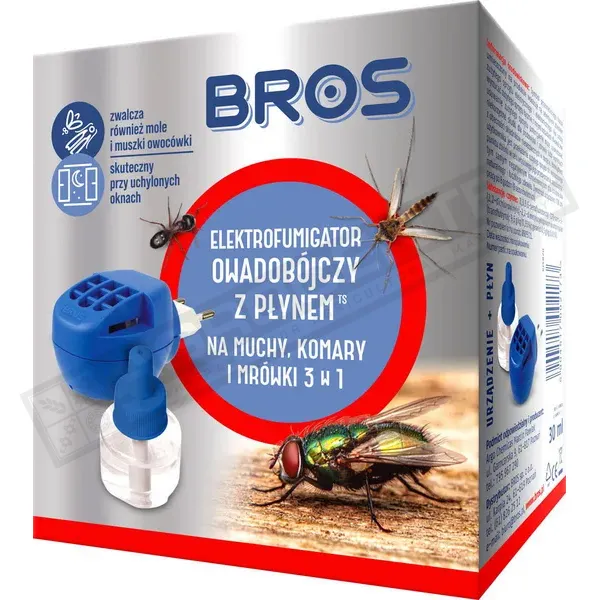 Електричний фумігатор від мух, комарів і мурах з рідиною Bros - 1