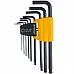 Set of inch hex key 1/16 - 3/8" (9pcs) elongated, with a ball, Beargrip - 3