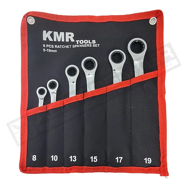 Набір ключів ріжково-накидних з тріскачкою 6шт 8-19mm KAMAR (KMR1) - 1