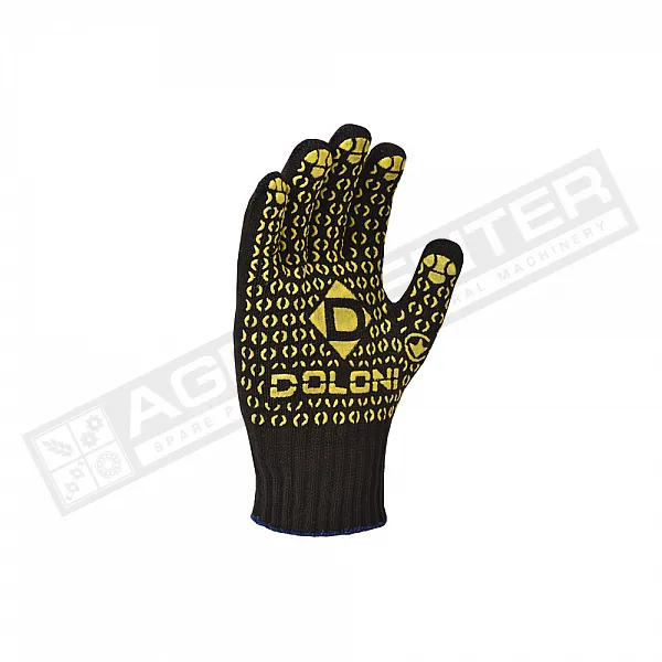 Knitted work gloves, black, PVC, universal, class 10 (667) Doloni - 1