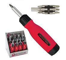 Викрутка з проф. комплектом насадок 12шт INTERTOOL (VT-1003)