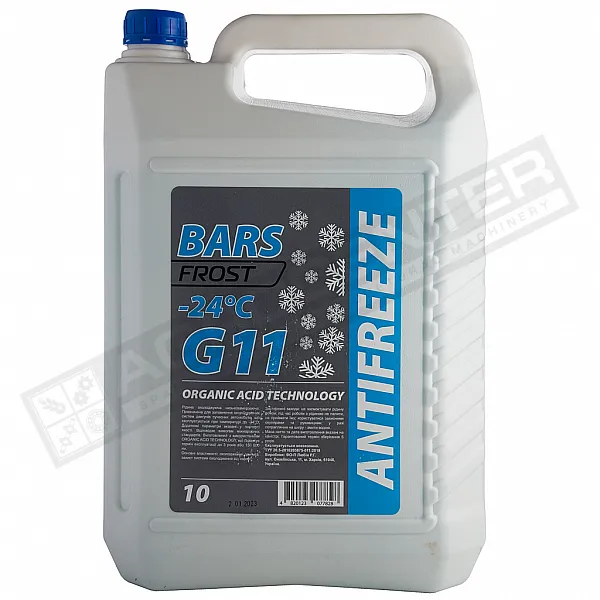 Антифриз BARS FROST -24C, G11 синій, фас.каністра 10л - 1