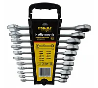 Set of open-end wrenches with ratchet 11pcs (8-17, 19mm) CR-V satine Sigma (6010531)