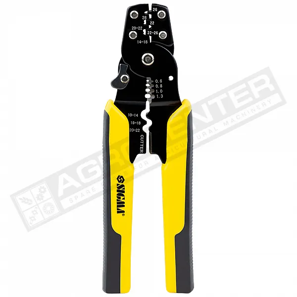 Crimping pliers for non-insulated terminals 0.5-6mm2 universal 185mm Sigma (4372491) - 1
