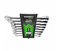 Set of combination wrenches WINSO PRO with ratchet CR-V, 8 pcs (8-19mm) 900208