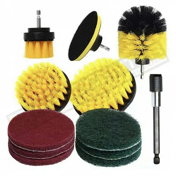 Set of brushes for cleaning - 10 pcs (for screwdriver) KAMAR (AKC8123) - 1