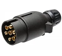 Штекер 7-контактний 12V з гайкою KAMAR