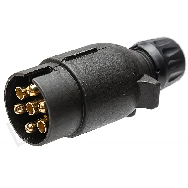 Штекер 7-контактний 12V з гайкою KAMAR - 1