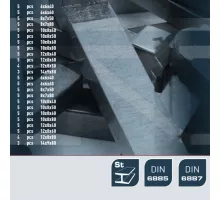 Набор шпонок 114шт DIN6885 и DIN6887 (SE6887)