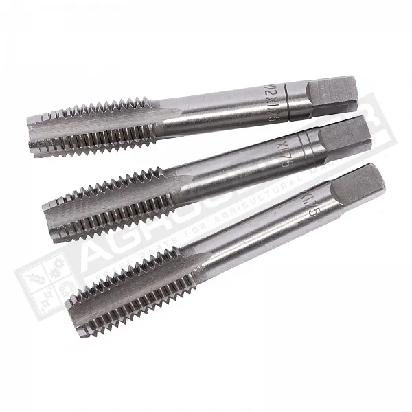 Мітчик ручний HSS M12*1.75 комплект (3шт) XTLine Чехія (XT37112) - 1