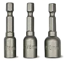 Screwdriver bit set, Cr-V, magnetic, 48mm (M6, M8, M10) Technics (47-307)