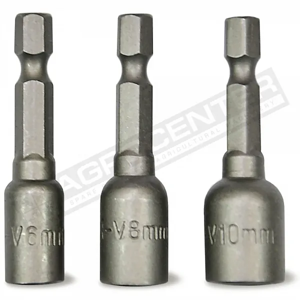 Набір головок для шуруповерта, Cr-V, магнітні, 48мм (М6, М8, М10) Technics (47-307) - 1