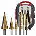 Straight and step drill bit set, 6 pcs. (AKC8143) - 1